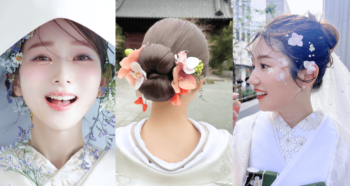 和装前撮りにぴったり♡最新トレンドの【花嫁ヘアメイク】をご紹介！のカバー写真 0.5333333333333333